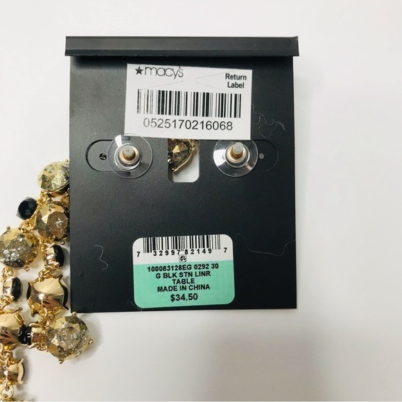 2/$25 INC INTERNATIONAL CONCEPTS Gold Black Earrings - Picture 2 of 4